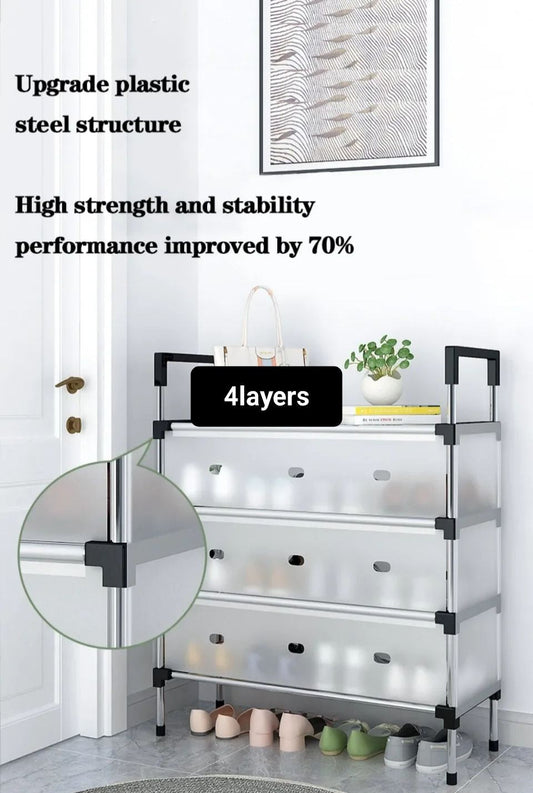Dustproof Shoe Rack Organizer – Multi-Layer Shoe Storage Cabinet with Cover