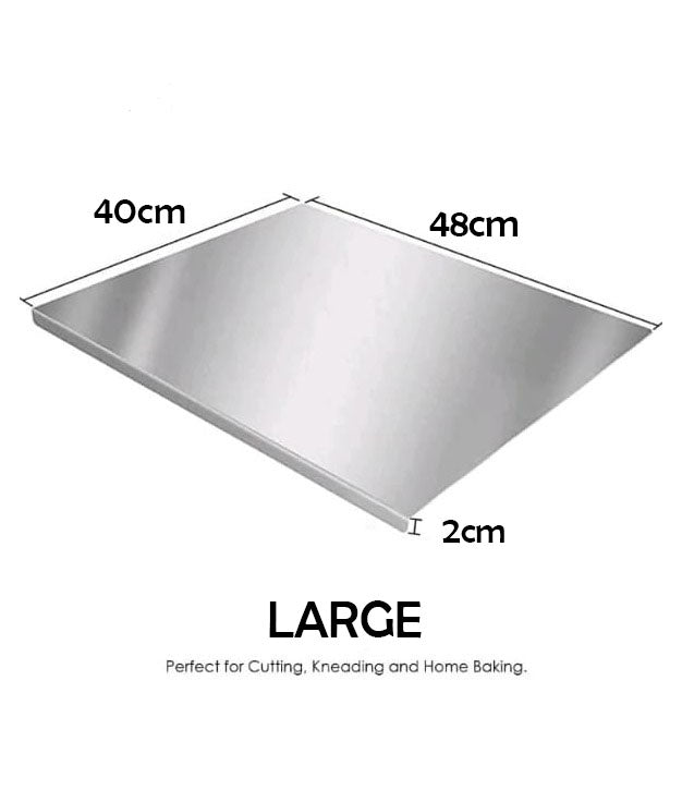 Stainless Steel Cutting Board – Double-Sided Heavy Duty Chopping Board for Meat, Vegetables & Kitchen Food Preparation With Free Shipping
