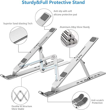 Foldable Adjustable Aluminum Laptop Stand With Free Shipping
