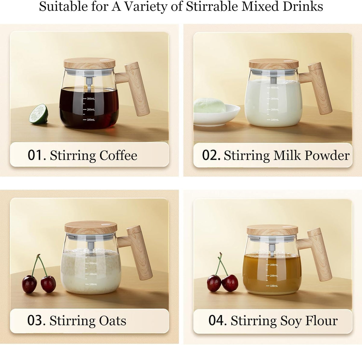 Automatic Coffee Mug with One-Touch Lid – 400ml Portable Self-Stirring Coffee Cup – Free Shipping