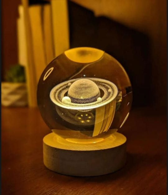 3D Moon Crystal Ball Night Lamp With Free Shipping