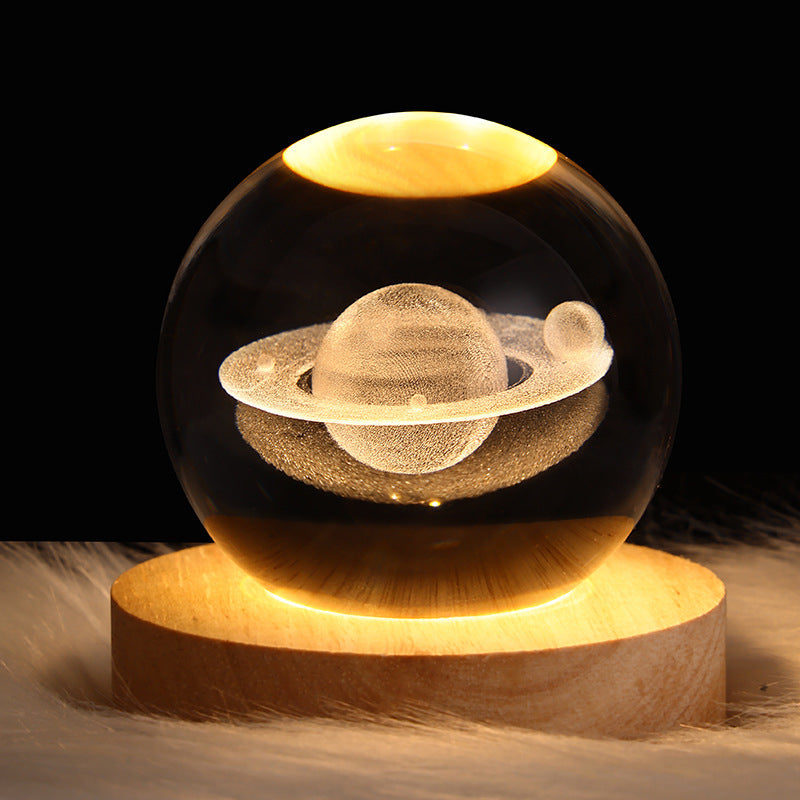 3D Moon Crystal Ball Night Lamp With Free Shipping