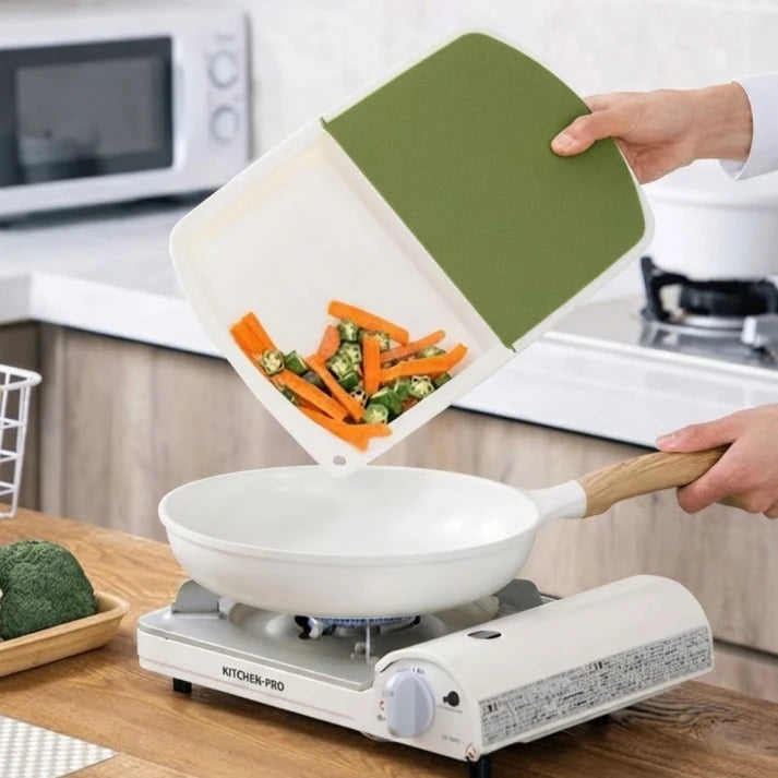 3 In 1 Plastic Chopping Board With Draining Basket & Flip Lid