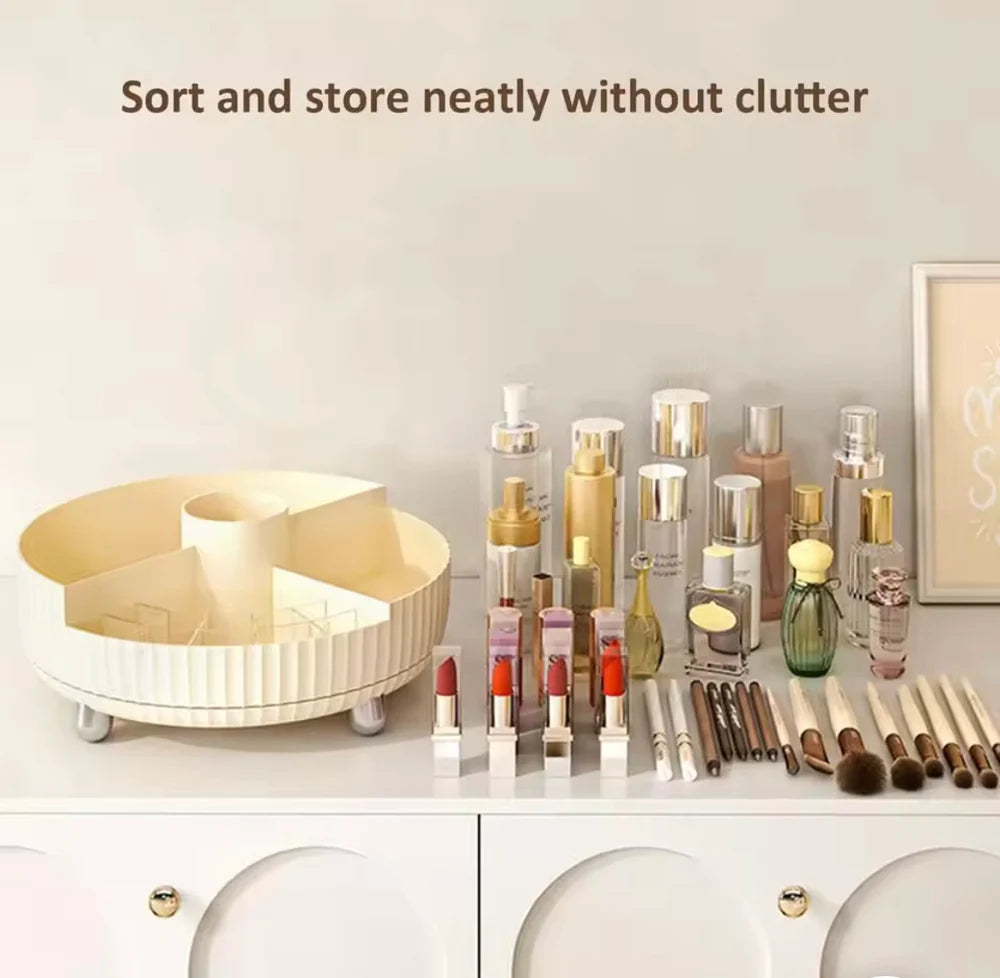 360° Rotating Vanity Organizer, Luxury Style Makeup Organizer