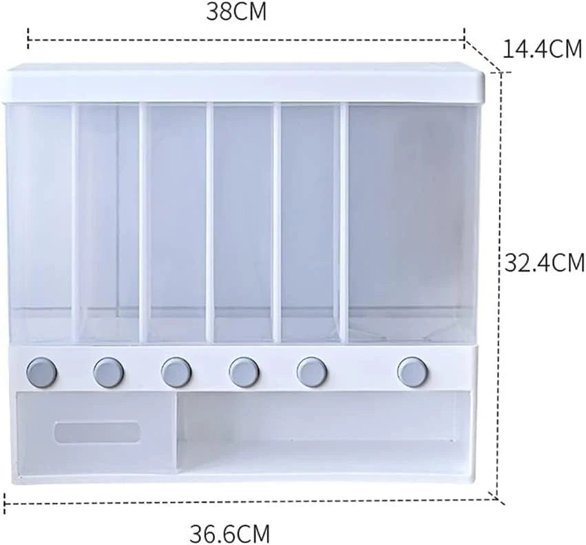 6 in 1 Wall Mounted Rice Dispenser