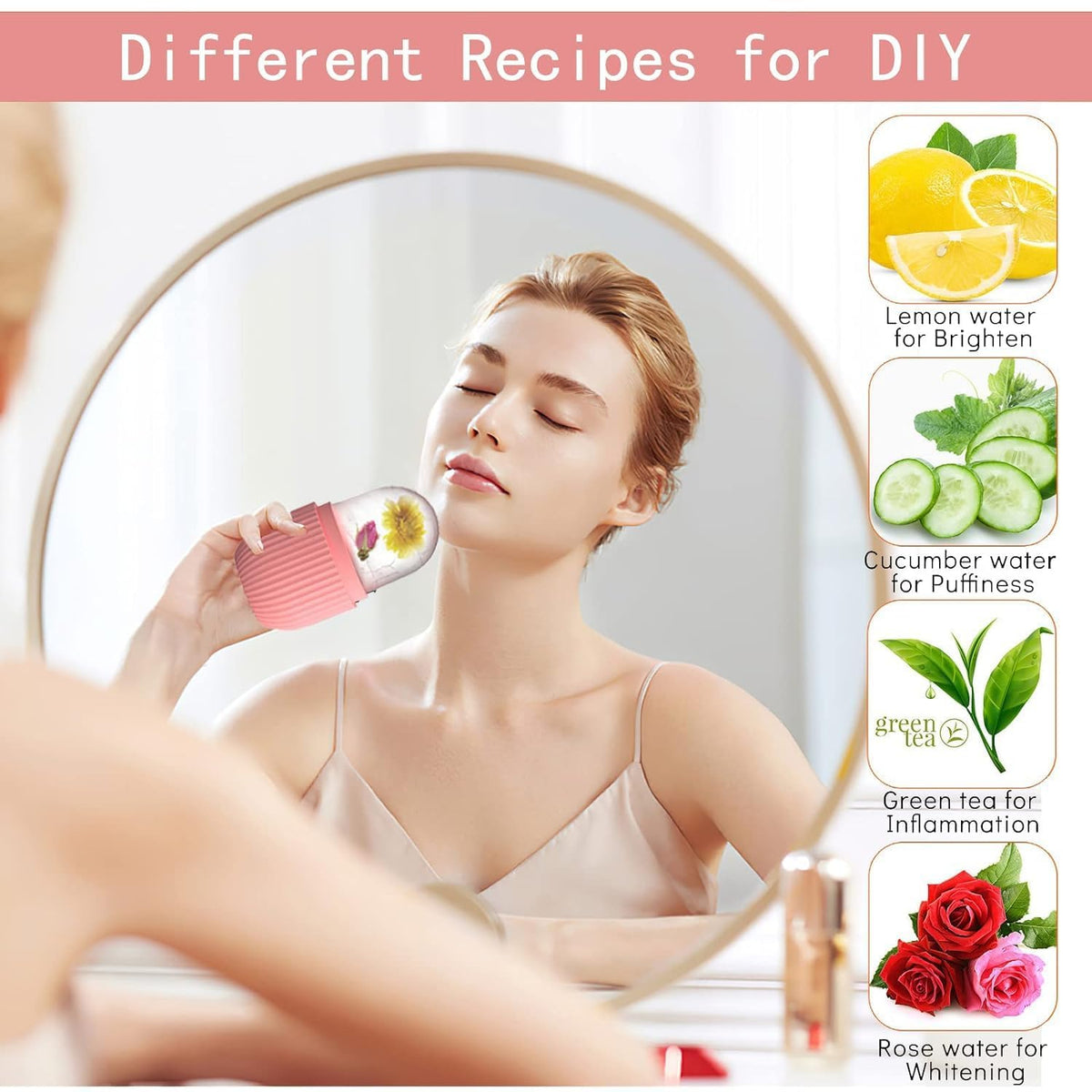 3-in-1 Skincare Beauty Set – Ice Roller, Jade Roller & Derma Roller for Face Massage & Skin Care