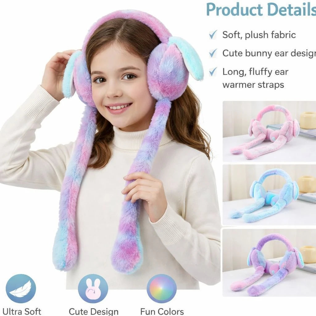 Soft Bunny Ear Plush Earmuffs