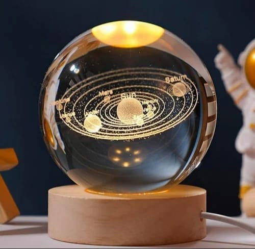 3D Moon Crystal Ball Night Lamp With Free Shipping