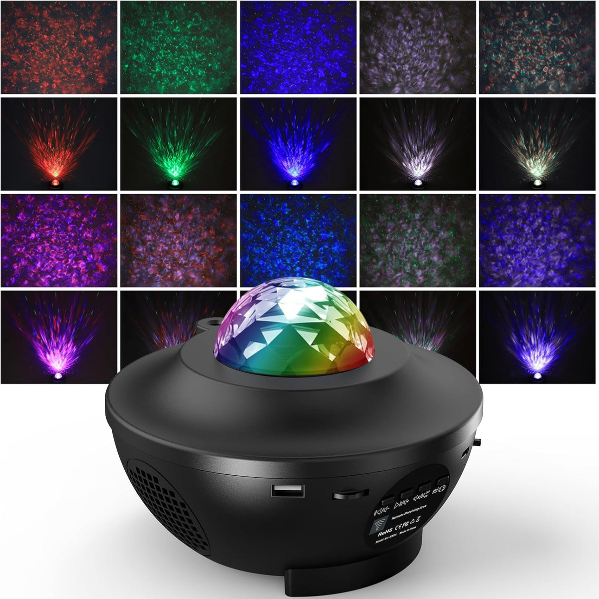 Starry Sky Projector Lamp – USB Galaxy Night Light with Music Speaker – Free Shipping