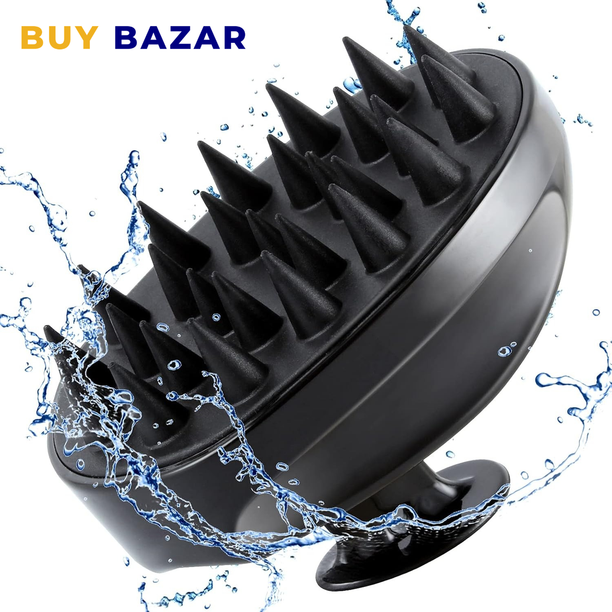 Silicone Scalp Massager Shampoo Brush – Waterproof Hair & Head Massage Scrubber