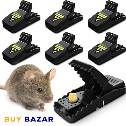 Reusable Plastic Mouse Trap – Snap Style Rodent Catcher for Indoor & Outdoor Pest Control Use