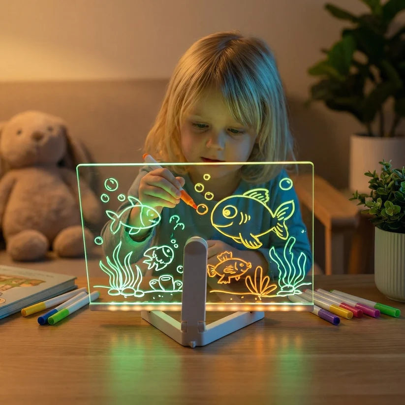 Glowing LED Drawing Board for Children